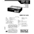 SONY CDP-101 Service Manual