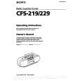 SONY CFS-219 Owner's Manual