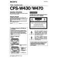 SONY CFS-W470 Owner's Manual