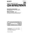 SONY CDX-5470 Owner's Manual