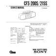 SONY CFS-215S Service Manual