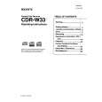 SONY CDR-W33 Owner's Manual