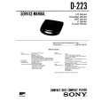 SONY D-223 Service Manual