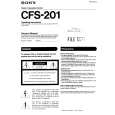 SONY CFS-201 Owner's Manual