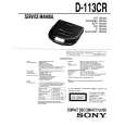 SONY D-113CR Service Manual