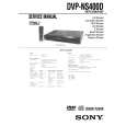 SONY DVP-NS400D Owner's Manual