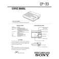 SONY CP33 Service Manual