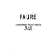 FAURE CCE475W1 Owner's Manual