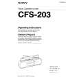 SONY CFS-203 Owner's Manual