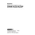 SONY DNW-A22P Owner's Manual