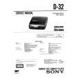 SONY D32 Service Manual