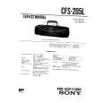 SONY CFS205L Service Manual