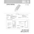 SONY DDS20 Service Manual