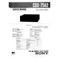 SONY CDX7582 Service Manual