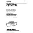 SONY CFS-208 Owner's Manual