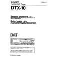 SONY DTX-10 Owner's Manual