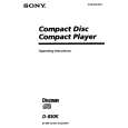 SONY D-830K Owner's Manual