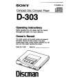 SONY D-303 Owner's Manual